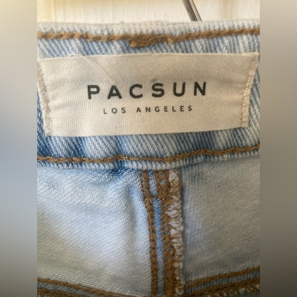 Pacsun high rise denim shorts size 25 light wash - Picture 3 of 8